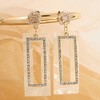 SOHI Women's Silver Geometric Drop Earrings - 2 of 3