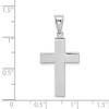 Black Bow Jewelry 14k White Gold Polished Hollow Latin Cross Pendant - 4 of 4