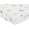 Sweet Jojo Designs Boy or Girl Gender Neutral Unisex Baby Fitted Crib Sheet Desert Sun Beige and Taupe - 3 of 4