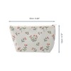 Unique Bargains Durable Print Makeup Bag Beige Pink 1 Pc - 2 of 4