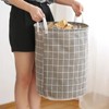 13"x13"x17" Foldable Round Laundry Basket–Storage Bin with Handles, Organizer for Clothes, Toys, Baby & Pet Items - 2 of 4