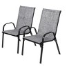 ELJGET 2-Piece Patio Chairs Camping Garden Chairs with Armrest & Backrest for Garden Patio Pool Beach Yard Space Saving - 2 of 4