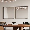 FONTOI 36.02"×36.02" Wall Mirror Square Metal Frame Contemporary Vanity Mirror Decorative Accent for Bathroom Bedroom Living Room, Black - 2 of 4