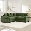 Oversized 79.1" Corduroy Cloud Modular L-Shaped Sectional Sofa with Thick Cushion and Wide Armrests - 2 of 4