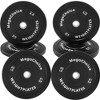 2 Inch Bumper Weight Plate Set, Rubber Coated Weight Plate for Home Gym, Steel Barbell Weight Plate with Stainless Steel Insert, 160 lbs set - 2 of 4
