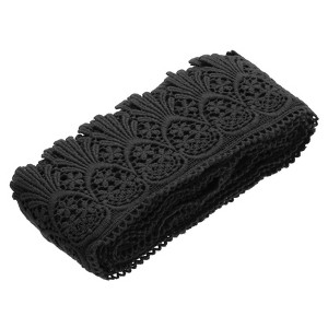 Unique Bargains Cotton Vintage Hollow Lace Decorative Ribbon Trim 4.8 Yards x 3 Inch - 1 of 3