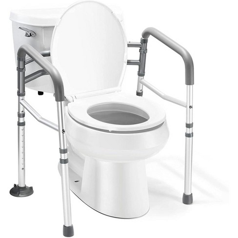 Toilet Safety Rail Adjustable Detachable Toilet Safety Frame with Handles Stand Alone for Elderly Handicapped Fits Most Toilets MedicalKingUsa