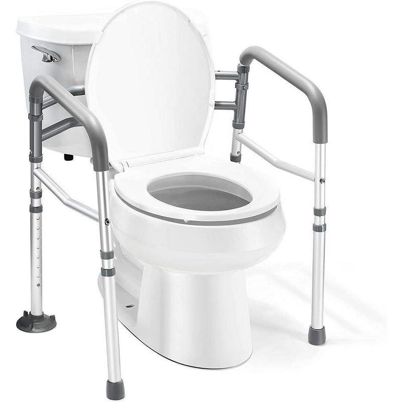 Toilet Safety Rail - Adjustable Detachable Toilet Safety Frame with Handles Stand Alone for Elderly, Handicapped - Fits Most Toilets MedicalKingUsa, 1 of 8