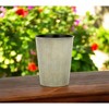 HomeRoots 5" Gray Recycled Plastic Indoor Outdoor Round Pot Planter - 2 of 3