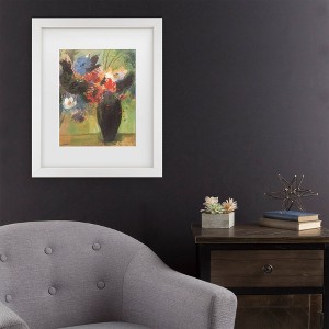 Trademark Fine Art Sheila Golden The Black Vase Matted Framed Art - 1 of 4