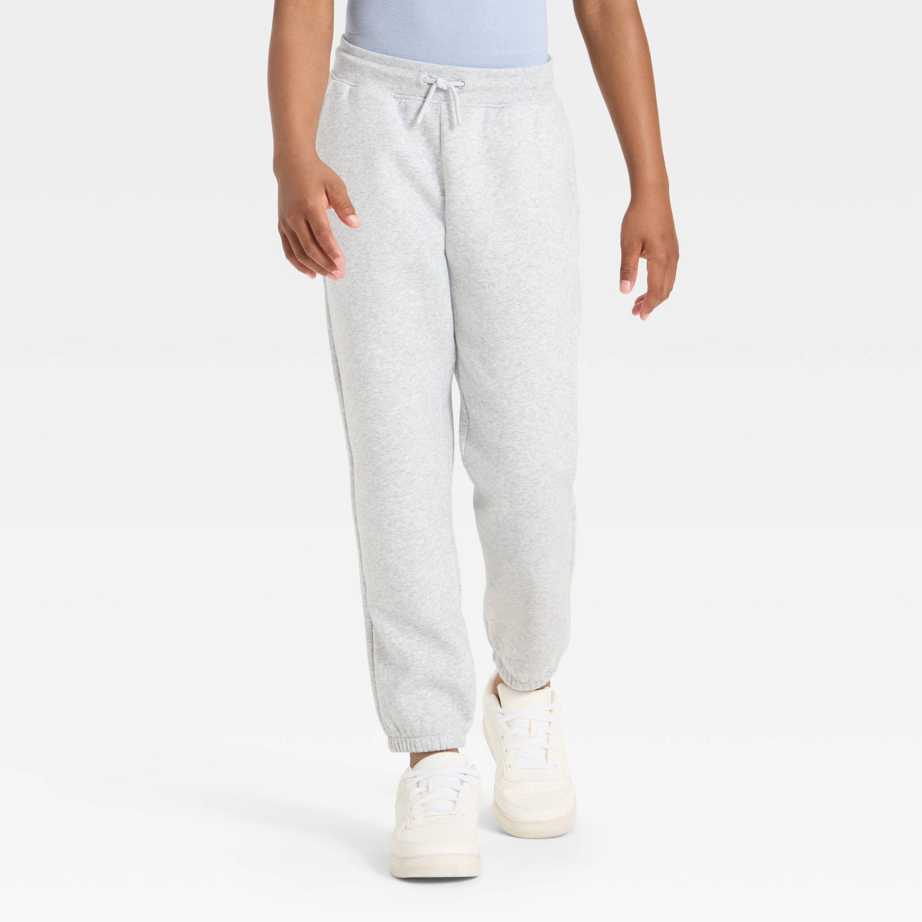 Boys' Active Comfort Fleece Jogger Sweatpants - All In Motion™ Heather Gray S