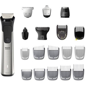 Philips Norelco Multigroom 9000 Men's Rechargeable Electric Trimmer - MG9510/60 - 21pc - 1 of 4