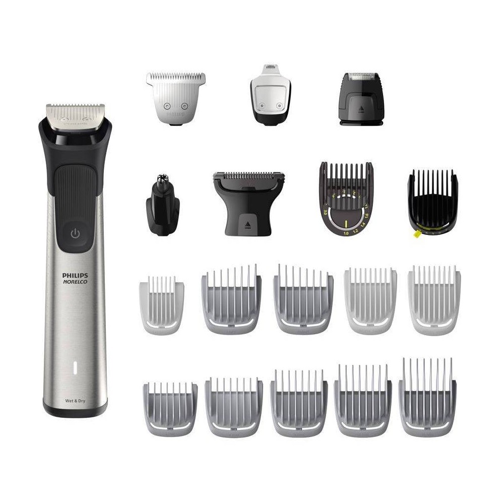 Photos - Hair Clipper Philips Norelco Multigroom 9000 Men's Rechargeable Electric Trimmer - MG9510/60 - 21pc 