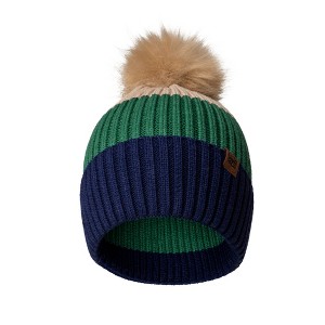 Britt's Knits Kid’s Wonderland Pom Pom Winter Hat Super Soft Stretchy Beanie Puff Pom Hat for Kids Boys & Girls - 1 of 2