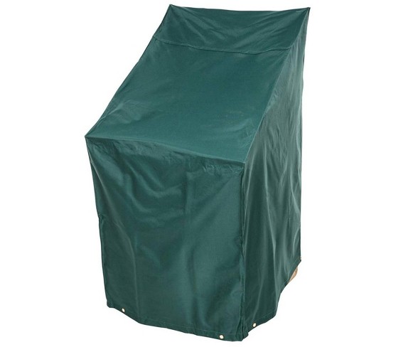 All-Weather Outdoor Furniture Cover For Stacking Chairs, Green - Plow & Hearth