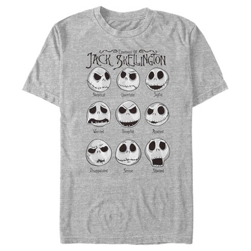 Men's The Nightmare Before Christmas Emotional Jack T-Shirt - Athletic  Heather - 3X Large