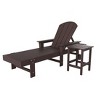 WestinTrends Malibu 2 Piece Adirondack Poly Reclining Chaise Lounge With Arms & Wheels - 3 of 4