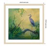 Amanti Art Summer Heron by Floy Zittin Wood Framed Wall Art Print - 4 of 4