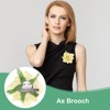 Unique Bargains Durable Velvet Cloth Flower Hair Clips Brooches 12 Pcs - 4 of 4
