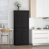 NicBex 72.5 Inch Tall Kitchen Pantry Storage Cabinet with 4 Doors and 1 Drawer for Dining Room,Bathroom,Kitchen,Black - 2 of 4
