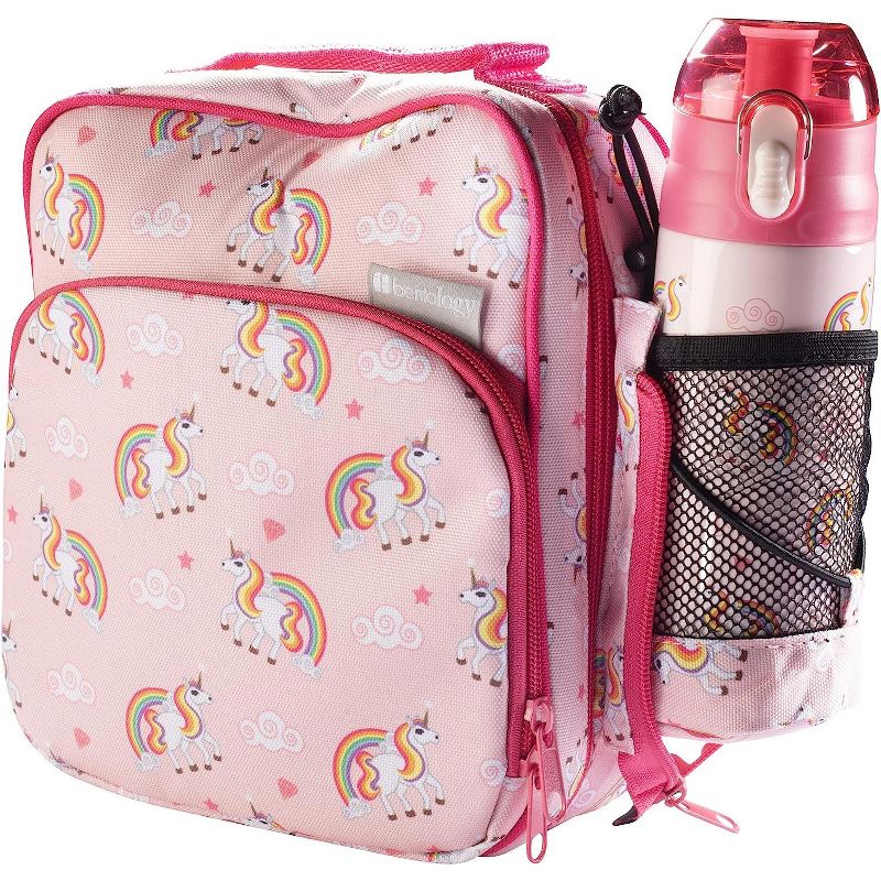 Bentology Lunch Box Set for Kids - Girls Insulated Lunchbox Tote  Water Bottle  and Ice Pack - 3 Pieces - Unicorn, 3 of 4