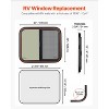 VEVOR Horizontal RV Window, 24" W x 20" H Tinted Sliding RV Window with Net Screen & Trim Ring, Fit 15/16"-1 3/4" Thickness Wall, Black - 3 of 4