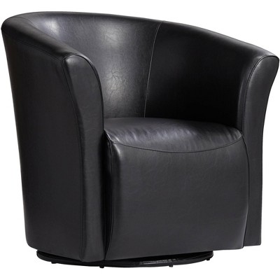 Studio 55D Rocket Rivera Black Swivel Accent Chair