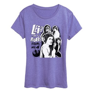 Women's - Star Wars - Leia And The Rebels Short Sleeve Graphic T-Shirt - 1 of 3