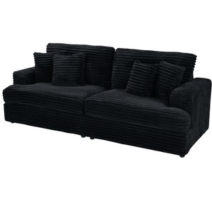 NicBex 79.33 Inch Modern Corduroy Couch,3-Seater Sofa with 4 Pillows for Living Room,Small Space,Office,Apartment - 1 of 4