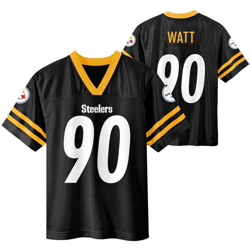 NFL Pittsburgh Steelers Boys' Short Sleeve Watt Jersey, 1 of 4