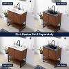JONATHAN Y Juhl Chevron-Front Modern Minimalist 2-Shelf Bath Vanity Cabinet Only (Sink Basin Not Included) - 4 of 4