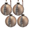 Syemin Decorative Objects Christmas Ball Ornaments Glass Decorative Hanging Ball for Holiday Party Decorations Set of 4, Gold, 4.7"*4.7"*4.7" - 2 of 4