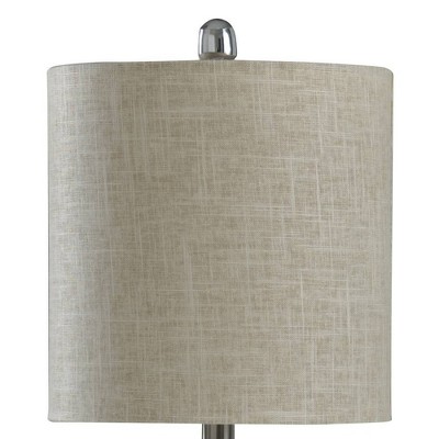 Prova 20" Grey Ceramic Table Lamp with Beige Hardback Shade