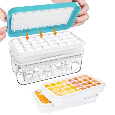 LunaLulinlk PET+Silicone Blue 64pcs Flexible Ice Tray