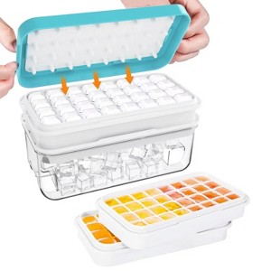 LunaLulinlk PET+Silicone Blue 64pcs Flexible Ice Tray - 1 of 4