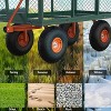 Heavy Duty Steel Garden Wagon Cart 1200lb Capacity with Removable Sides 10in Tires for Yard Lawn Farm Warehouse - 2 of 4