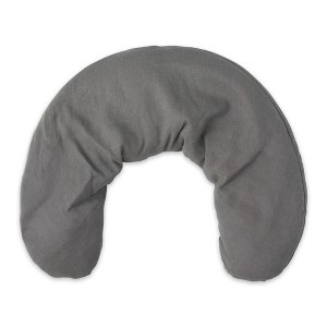 Bucky Linen Hot/Cold Neck Wrap, Natural Buckwheat Seed Filling, Hypoallergenic, Gray - 1 of 4