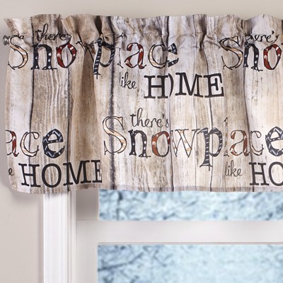 Lakeside Snowplace Like Home Valance for Bathrooms and Kitchens