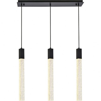 Elegant Lighting Weston 3 - Light Pendant in  Black