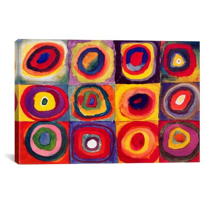 Squares with Concentric Circles by Wassily Kandinsky Canvas Print (26"x 40")