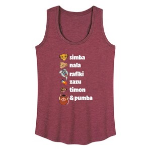 Women's - Disney - Main Characters Graphic Racerback Tank - 1 of 4