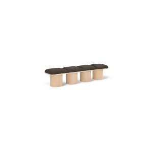 Meridian Furniture,Pavilion Boucle Fabric Bench - 1 of 4