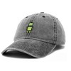 Dalix Robot Embroidered Glow in the Dark Retro Dad Hat Cotton Baseball Cap Adjustable Mens - 4 of 4