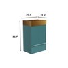 Christopher Knight Home Brook Freestanding 20" Striped Wood Bathroom Vanity with Brushed Steel Sink and Drawer - 3 of 4