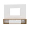 56.1" Manufactured Wood Modern Entertainment Center with Closed Cabinets and Multiple Open Shelves for Living Room and Bedroom - 2 of 4
