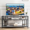 Entertainment Center with 3-Tier Open Storage Shelves, TV Media Console Table with Quadruple - 3 of 4