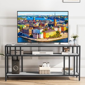 Whizmax 58"/65" TV Stand for 65"/75" TVs, Entertainment Center with 3-Tier Open Shelves, Sturdy Quadruple-Tube Media Console for Living Room - 1 of 4