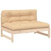 vidaXL Patio Lounge Set with Cushions Outdoor Conversation Set Solid Wood - Natural Pine - 4 of 4