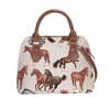 Signare USA Running Horse Brown Convertible Top Handle Handbag - 3 of 4