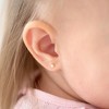 Girl's Classic Cultured Pearl Screw Back 14k Gold Earrings - In Season Jewelry - 3 of 4